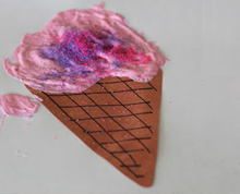 Educating CHildren|Preschool|Art|food|Large Ice-Cream