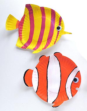 Educating CHildren|Preschool|Art|Water|Fish Plates